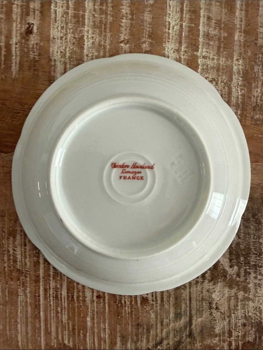Antique Theodore Haviland Limoges Fruit Bowl Saucer Pink Poppy Floral